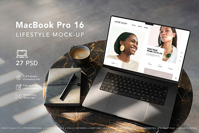 New MacBook Pro MockUp 2021 2022 apple design illustration laptop m1 macbook mockup mock up new macbook new macbook pro mockup portfolio presentation screen smart object ui ux web