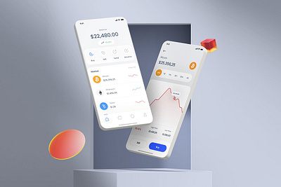 Crypto Mobile App UI Concept chart crypto mobile app ui concept dashboard dashboard ui kit design system figma template ui ui kit uikit ux web app wireframe wireframing