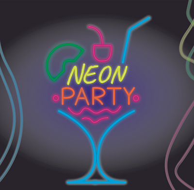 Neon branding design illustration logo vector