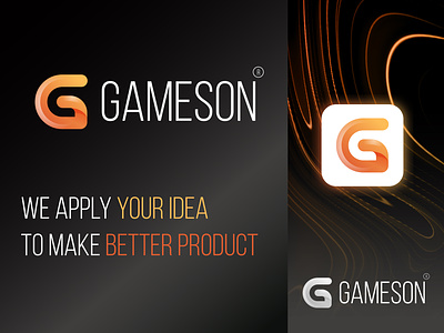 GAMESON CORPORATE LOGO DESIGN 3d crypto g game gameson gradient idea interface logobrand logobranda logocollection logoinspiration rectangle saas science software startuplogo studio technology triangle