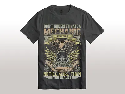 Mechanic T-shirt design custom custom t shirt engine garage graphic design mechanic mechanic t shirt motor pod shirt t shirtdesign typography vector