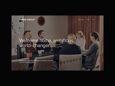 Paree Group desktop hero page ui