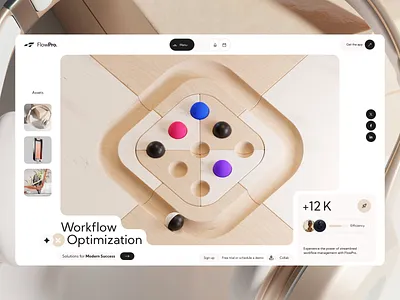 FlowPro Website Ui/Ux 3d animation app business creative design managament motion page product ui ui design user experience user interface ux ux design web web design website workflow