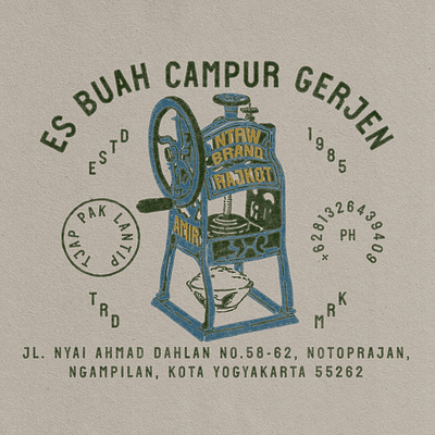 Es Buah Campur Gerjen branding design hand lettering handlettering identity ill illustration logo procreate typography