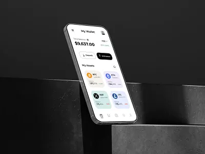 My Wallet Design android android screen android ui design app app screens crypto dark theme design digital currency interface ios ios screen ios ui design minimal mobile app mobile app screens mobile apps ui uiux ux