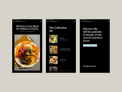 World of Moth IG Story design food instagram marketing ui ux