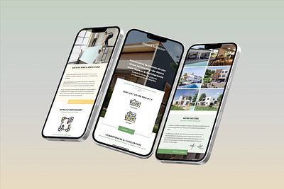 Landing page - mobile first - constructeur maisons branding design desktop graphic design mise en page mobile seo typography ui ux web website