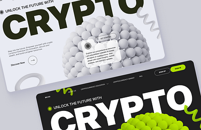 Crypto Website 3d ai bitcoin branding crypto design figma futuristic illustration minimalist modern typograpghy ui ux web3