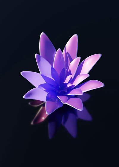 Purple Bloom animation blender bloom flower generated purple seedling spring