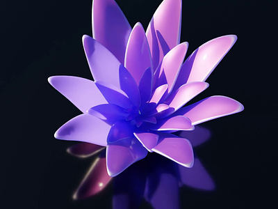 Purple Bloom animation blender bloom flower generated purple seedling spring