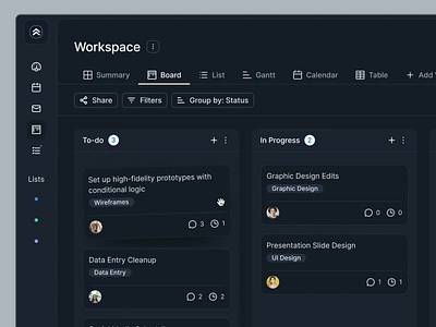 Kanban board dark mode beyond ui dashboard design system figma free ui kit kanban kanban board kanban board ui kanban ui project management saas design saas kanban saas ui task list tasks tasks ui