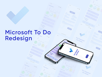 Microsoft To Do Redesign! app blue color design figma logo mobile app redesign to do to do list ui user experience uxui visual design