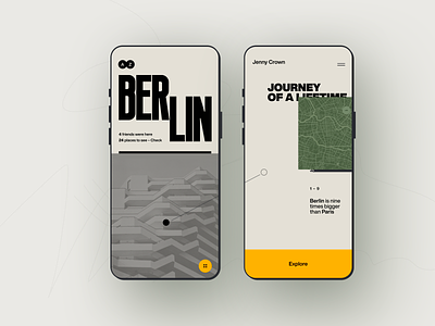 berlin-travelling clean minimal mobile simple ui voit xandovoit yellow