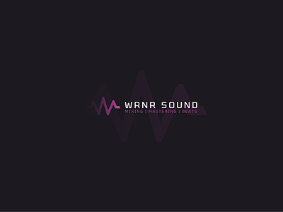 WRNR Sound beats branding design illustration logo mixing music sound typography vector wave