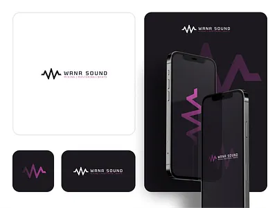 WRNR Sound beats branding design graphic design logo mixing music sound vector wave