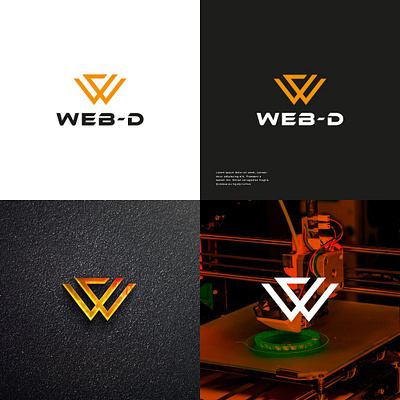 Creative and Unique Logo Design for WEB-D 3d animation brand design branding design graphic design illustration logo motion graphics stationery ui