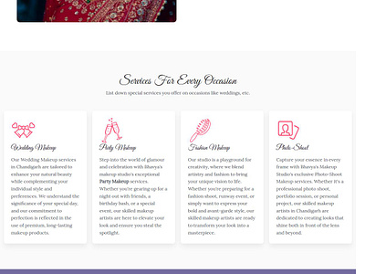 Makeup Artist Chandigarh - Bhavya Sharma Landing Page branding graphic design logo