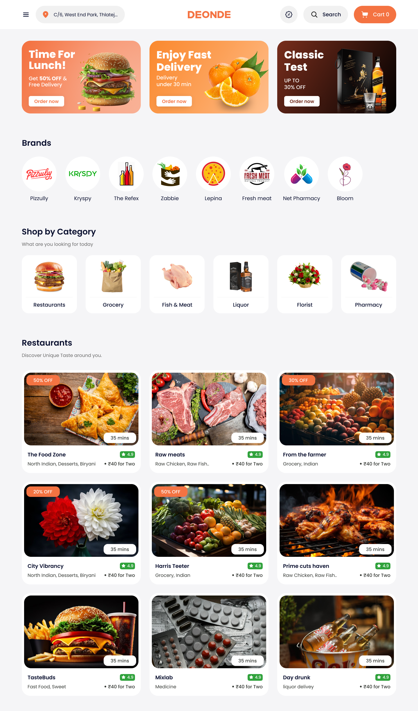 Multi-vendor Front-end Ordering Website UI Design behance branding daily ux dashboard dashboard design design design studio designers dribbble figma graphic design illustration logo ui ui dashboard ui design ui designer uiux ux designer web design