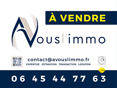 For sale sign - Real estate a vendre for sale graphic design immobilier panneau real estate sign