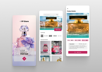 Perfume Store mobile UI design interface mobile app mobile ui ui ux website