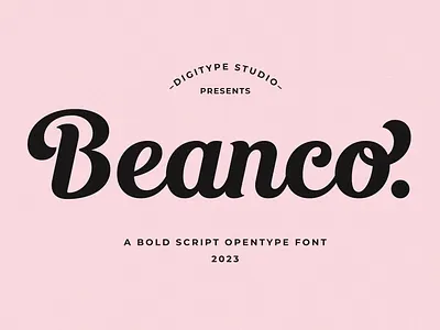 Beanco Font bold bold font bold script font branding design font font design graphic design illustration logo logotype retro font typography ui