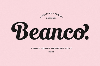 Beanco Font bold bold font bold script font branding design font font design graphic design illustration logo logotype retro font typography ui