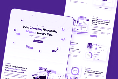 Pivott UI/UX: Purple Theme app ui design application design branding creative ui design dashboard design design illustration landing page design logo ui