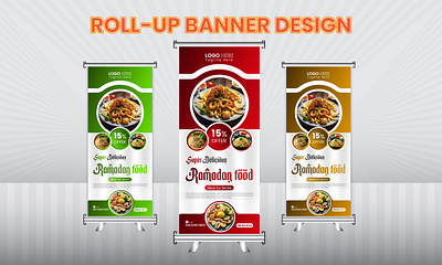 Food Roll Up Banner Design roll up