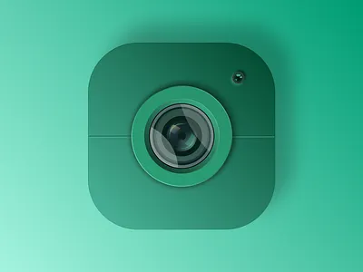 Camera App Icon 3d app app icon branding dailyui dailyuichallenge design figma graphic design icon logo minimal motion graphics ui uiux userexperience userinterface ux