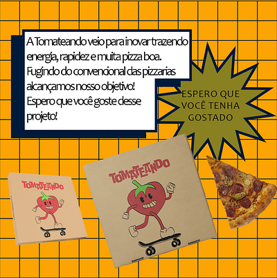 Pizzaria Tomateando branding graphic design logo
