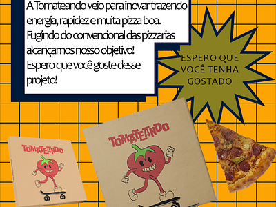 Pizzaria Tomateando branding graphic design logo