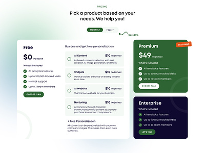 UX - UI | Pricing section for a product design minimal packages pricing pricing section research ui ui design ux