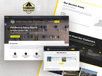 Standard Paving & Concrete - New Website Design & Build paving uiux web web design website