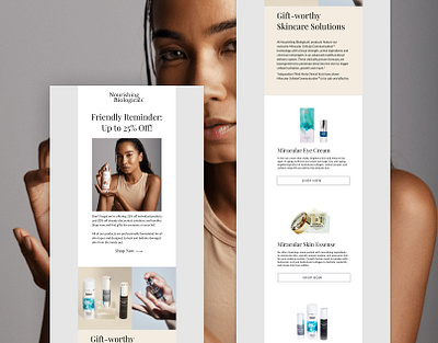 Graphic + Email Design for Nourishing Biologicals branding cosmetics branding email email design email marketing email newsletter email series design graphic design image editing newsletter ui