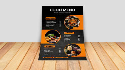 Menu Card branding graphic design