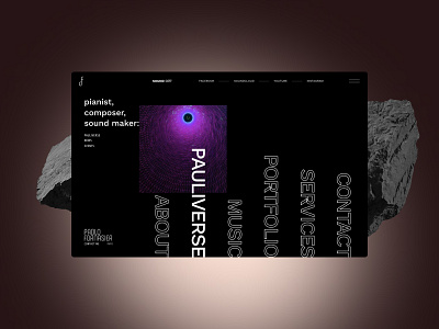Paolo Fornasier - Musician Portfolio clean design minimal minimalistic music musician pianist portfolio sound maker typography ui web web design website