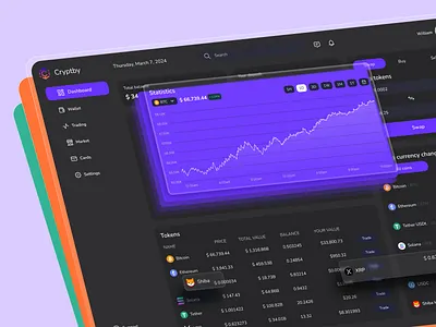CryptBy® – Statistics Page UI/UX Design for Crypto Platform analytics blockchain platform crypto app crypto dashboard crypto exchange crypto marketplace crypto platform crypto trading crypto trading dashboard crypto wallet cryptocurrency cryptocurrency dashboard dashboard design statistic dashboard statistics page statistics ui tokens exchange