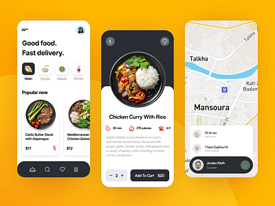 Foodelive App graphic design ui