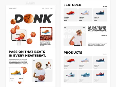Sport shoes online store email template by Blocks branding design email email design email template graphic design illustration