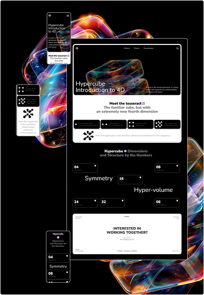 Landing Page | Hypercube 3d branding dark design design graphic design illustration landing landing page logo minimal typography ui ux vector web website