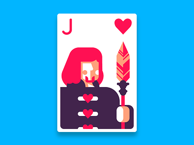 Jack and Queen Of Hearts branding cards clove design diamond graphic design heart icon illustration jack line minimal retro simple spade ui