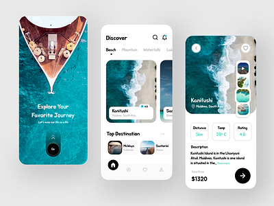 Travel App graphic design ui