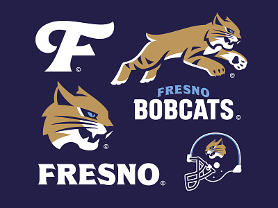 06/32 – Fresno Bobcats bobcats branding california design football fresno graphic design illustration logo sports sports branding typography