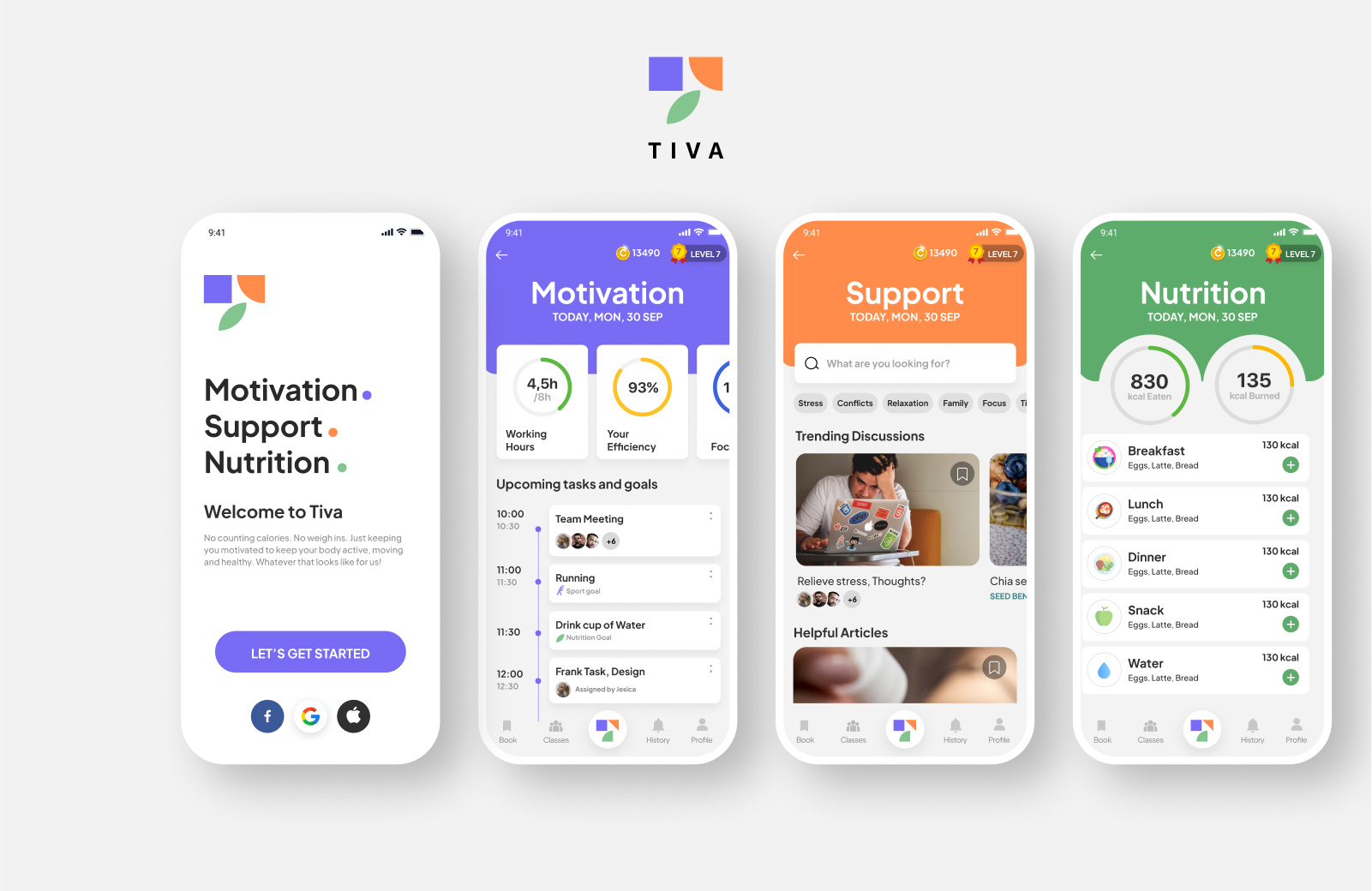 Motivation app. App Branding appbranding branding chart circular chart colorfulapp creativeapp forum motivation nutrition statistic support