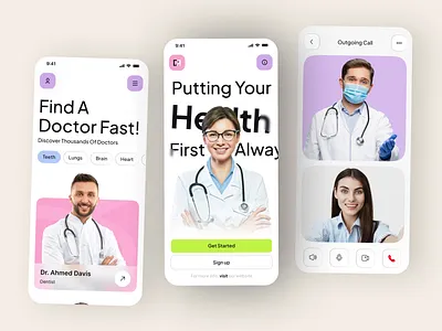 Healthcare & Wellness App | Smart Health Metrics 🏥💡 ai healthcare companion blood pressure blue figma ui kit fitness app health metrics health tracker app healthcare healthcare app heart rate ios app jogging app light medical app minimal modern nutrition app ui kit virtual care wellness app