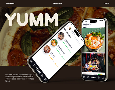 Social App for Food Lovers chatting components events food friends meal mobile app onboarding restaurants social app ui kit