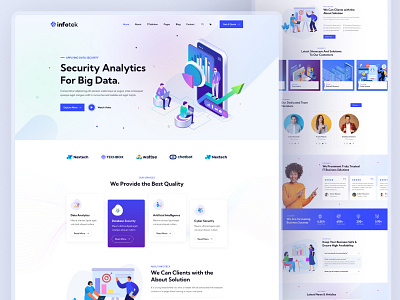 Infotek-Sass Product Landing Page Web site startup theme