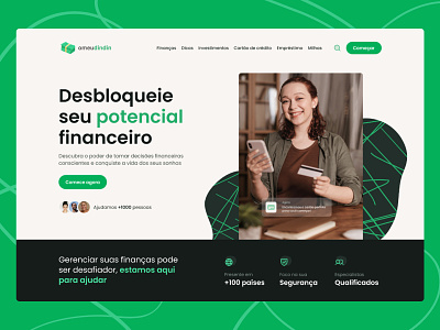 Website redesign - omeudindin credit card design finance home homepage landing page layout saas site ui ux web app design web design website
