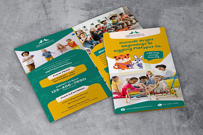 Tri fold brochure for school admission branding design graphic design illustration motion graphics