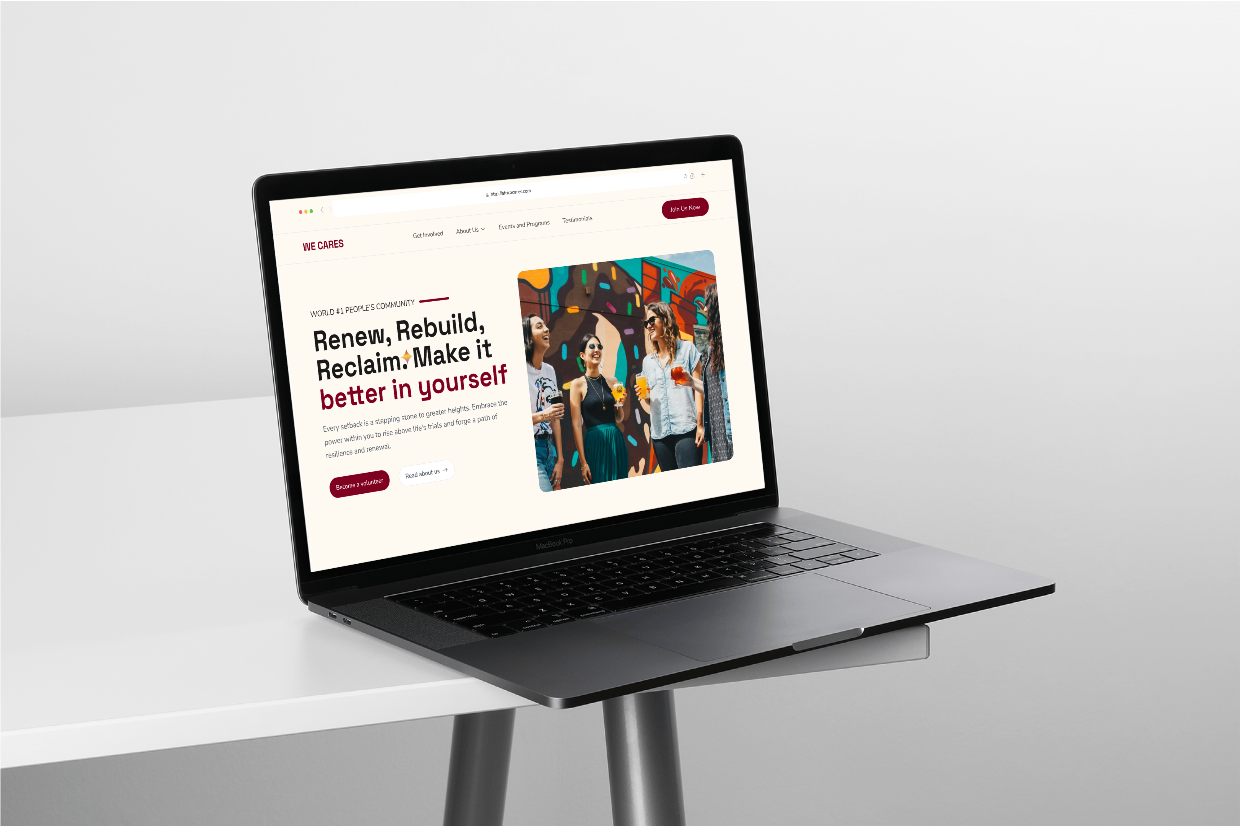 We care hero section design hero section landing page ui uiux design website